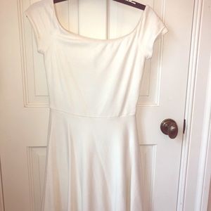 Alice + Olivia off the shoulder white dress!